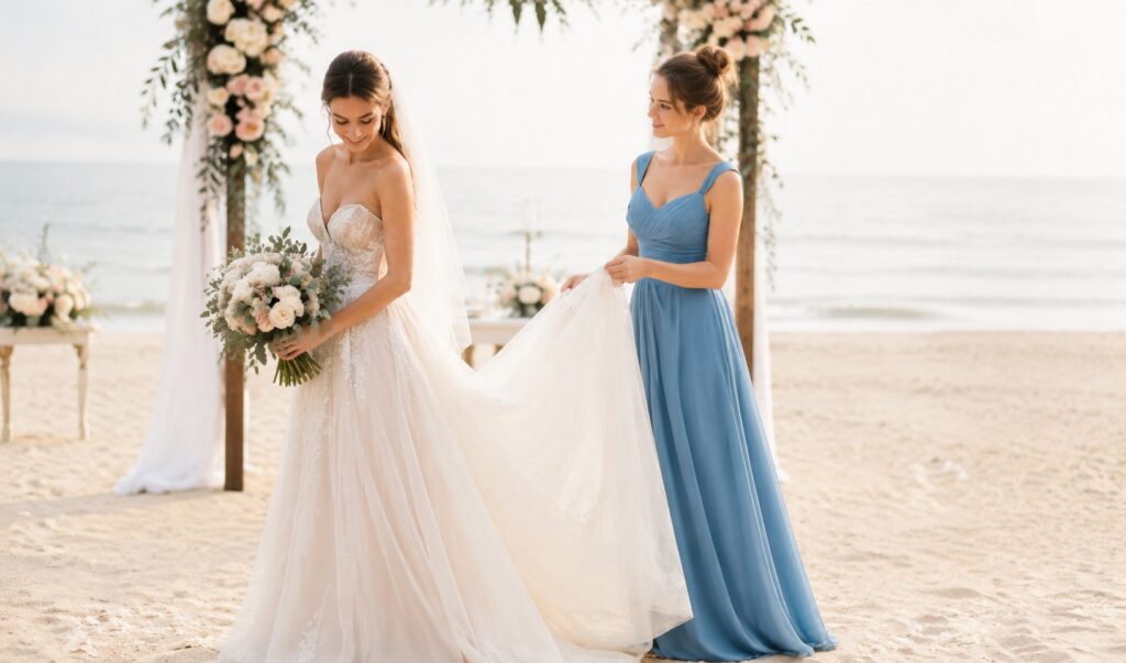 beach wedding dress