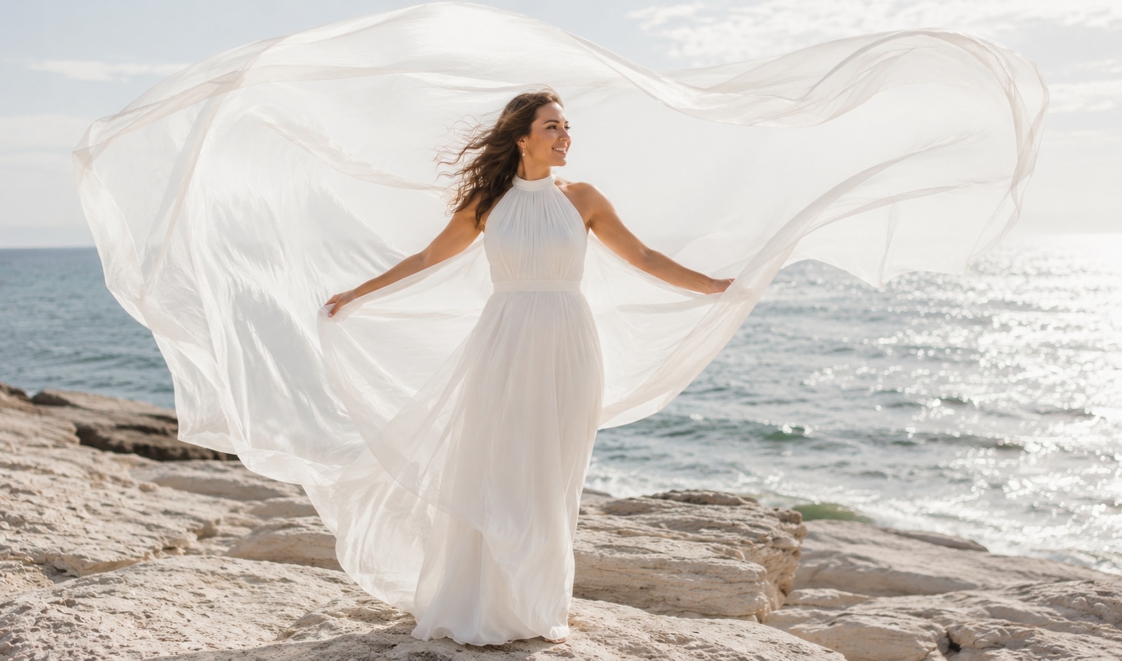 beach wedding dress selection