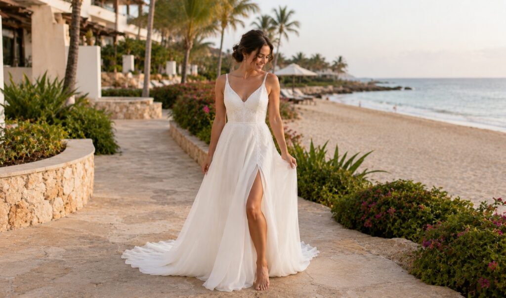 beach wedding dress