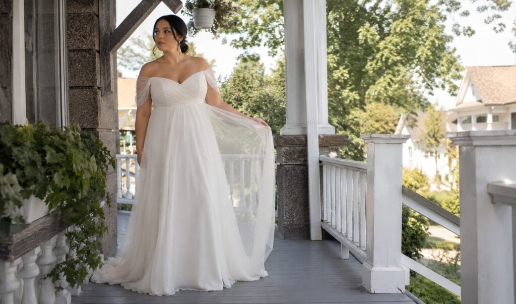 plus size off the shoulder wedding dresses