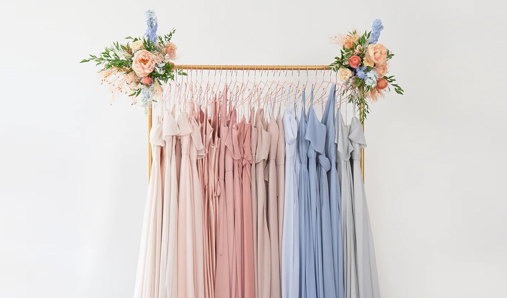 vibrant hues of bridesmaid dress