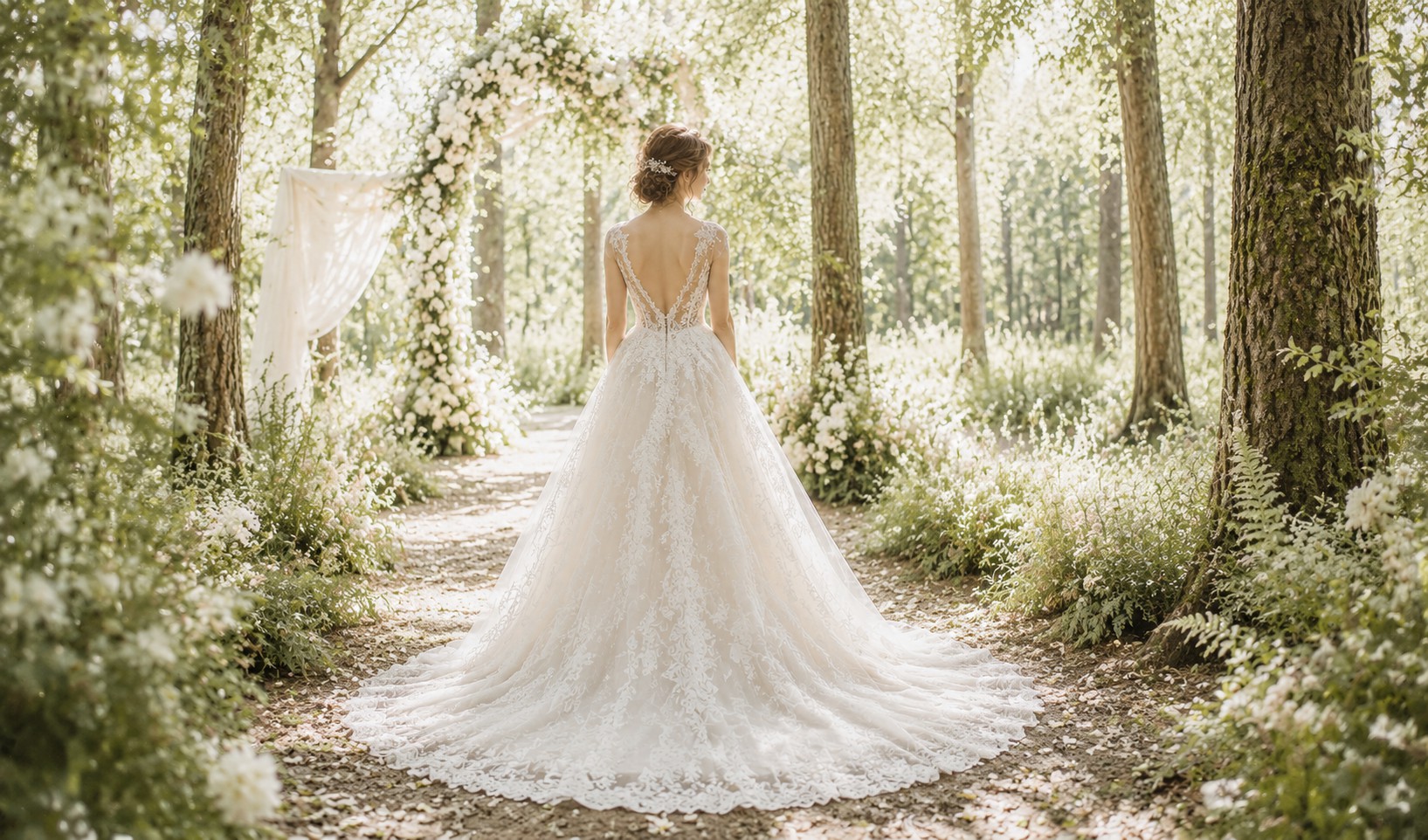 custom wedding dresses hollow to hem