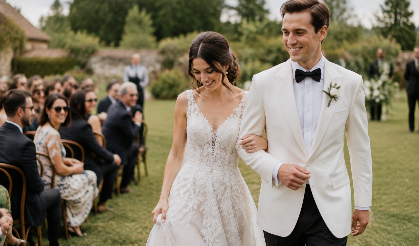 garden wedding dress selection