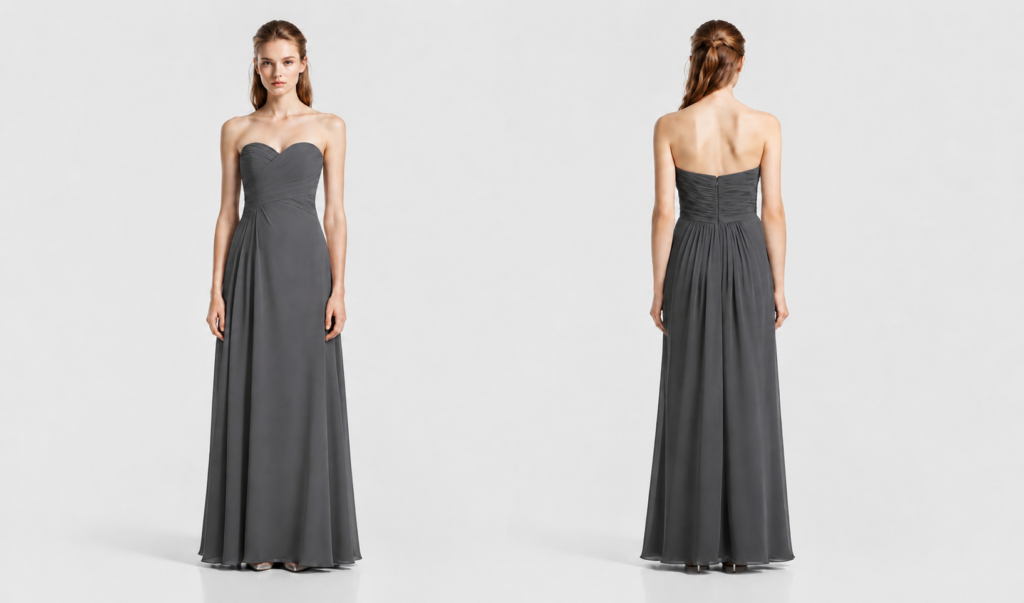 gray bridesmaid dress