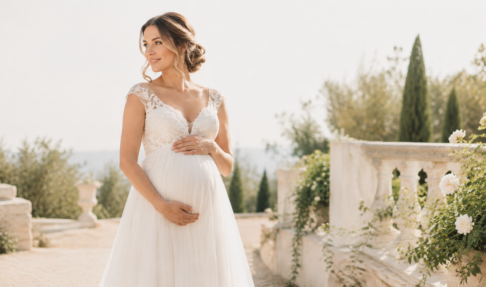tips for choosing maternity beach wedding dress
