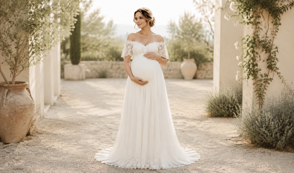 maternity beach wedding dress