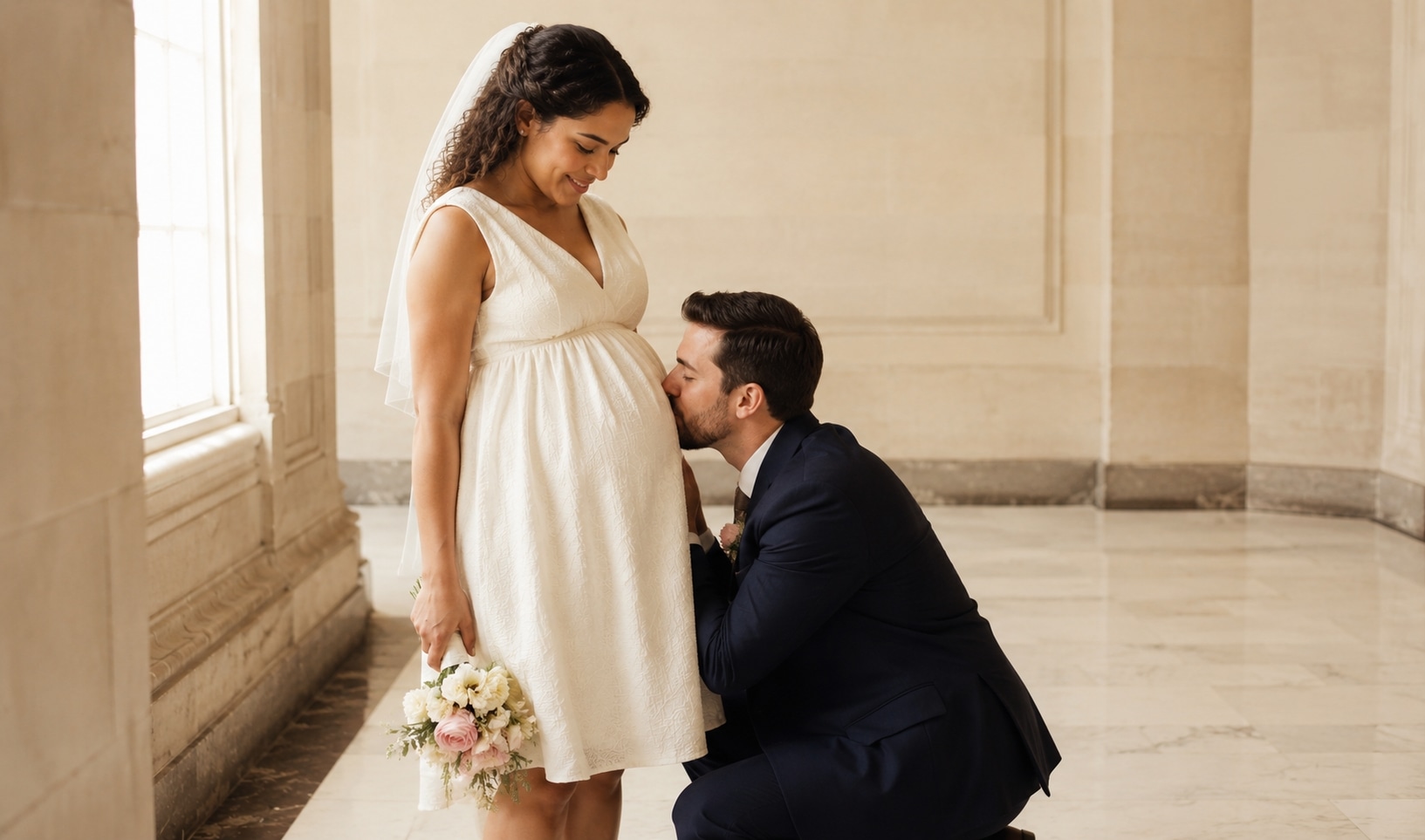 maternity wedding dress fit your bump