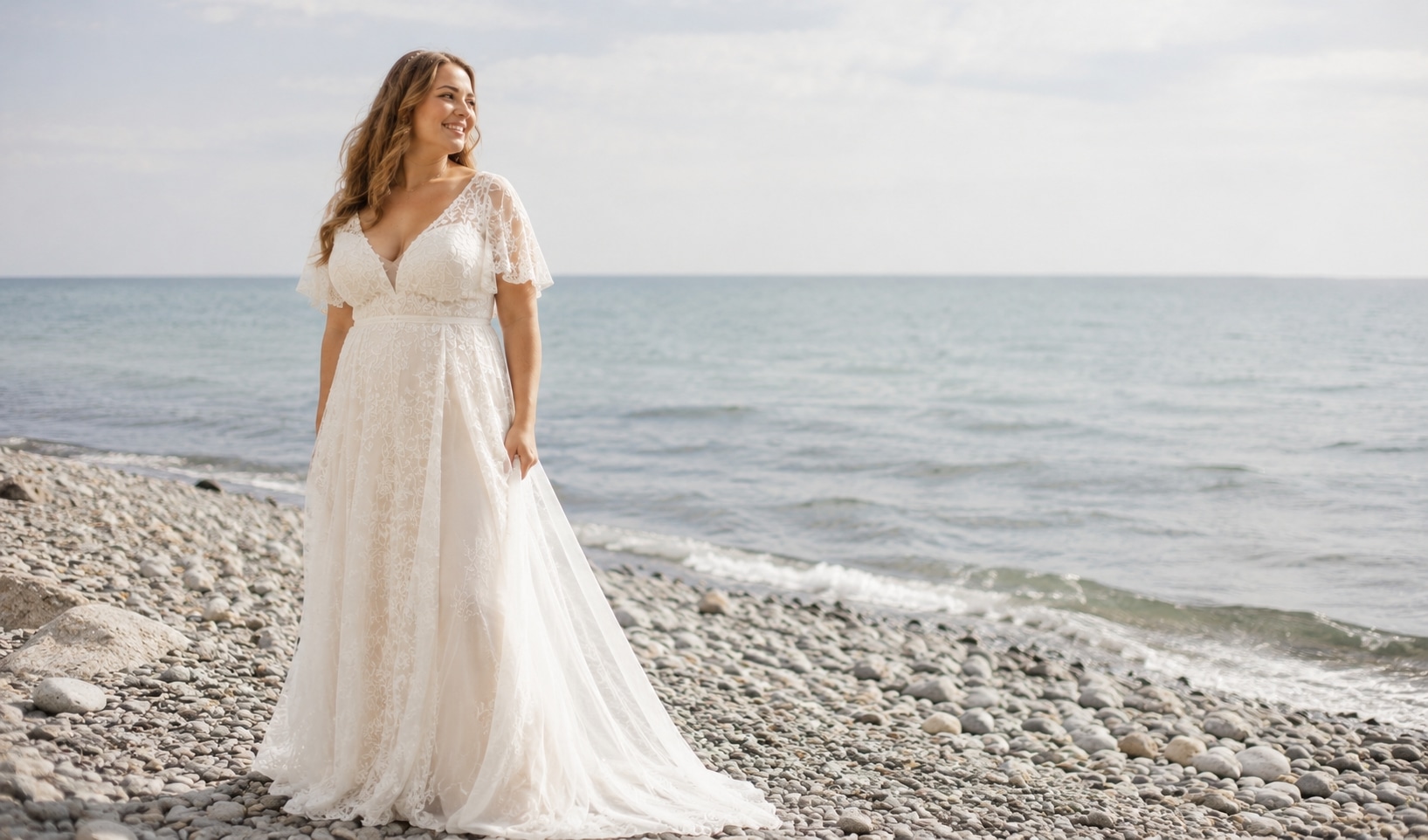 flatter plus size wedding dress
