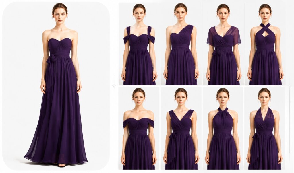 purple bridesmaid dress