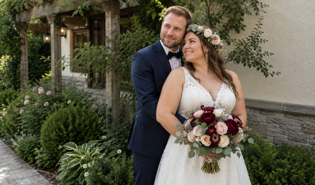 plus size wedding dress for apple shaped figure
