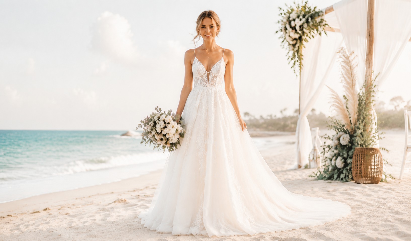 wedding dress design tips for tall and slender brides