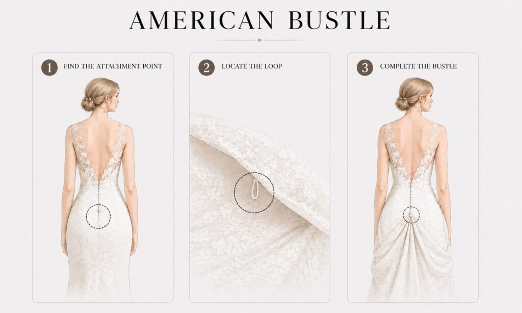 wedding dress bustle