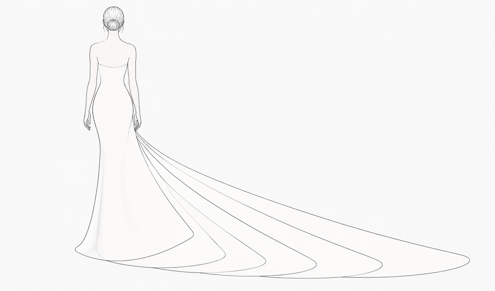 wedding dress train guide