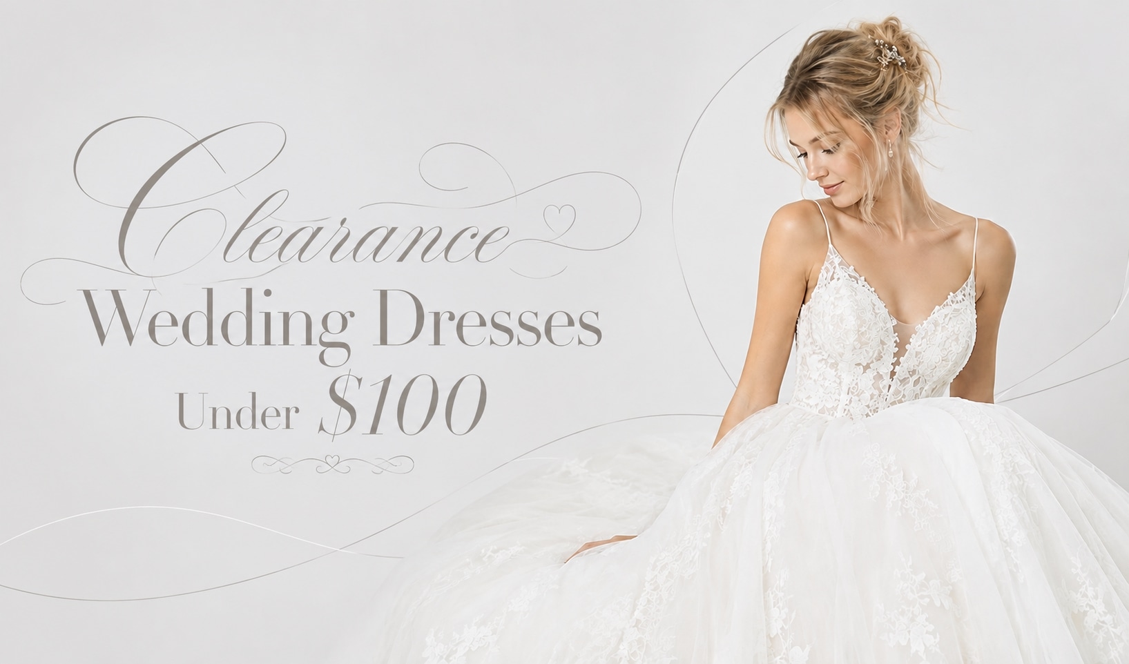 clearance wedding dresses under $100