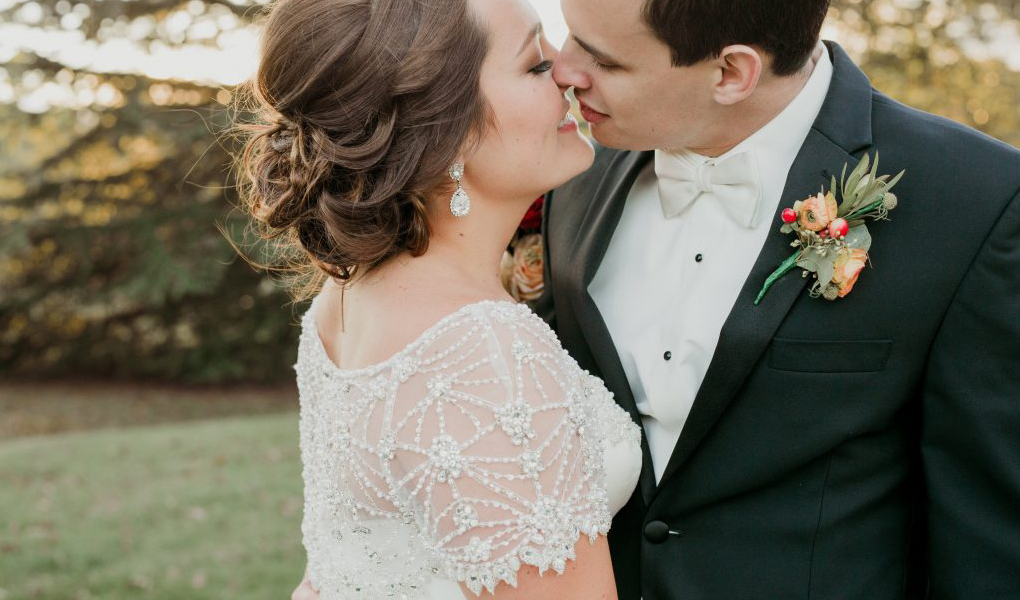 informal wedding dress with sheer cover-ups