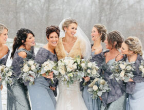 winter bridesmaids dress