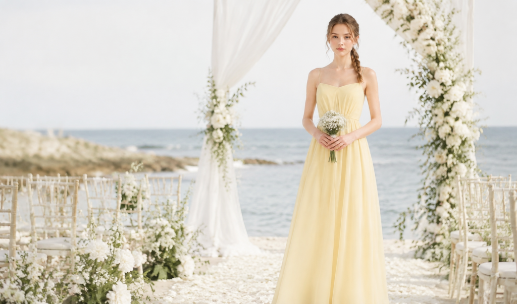 yellow bridesmaid dress