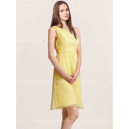 Princess One Shoulder Chiffon Bridesmaid Dresses Jade Plus Size