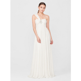 One Shoulder Chiffon Wedding Party Dresses Sunset