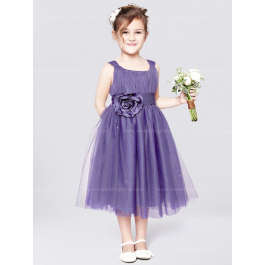 Tulle Purple Flower Girl Dress 68