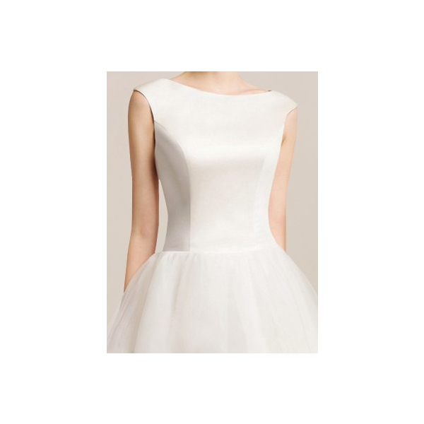 Bateau Neck Beach Short Wedding Dress $116 Bateau Neck Beach Short Wedding Dress $116