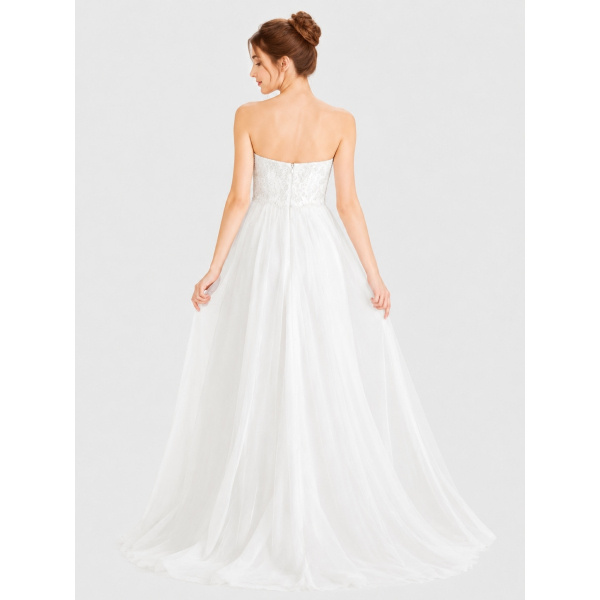 Empire Strapless Beach Wedding Dress BC199