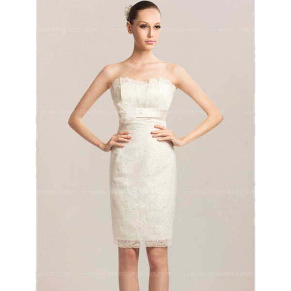 Short Lace Beach Wedding Dress BC410 | InWeddingDress