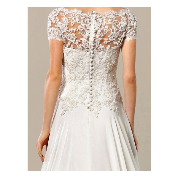 princess polly baby blue dress Ivory Chiffon Beach Wedding Dresses Rhinestone Belt Short Sleeve Wedding  Dress – SheerGirl