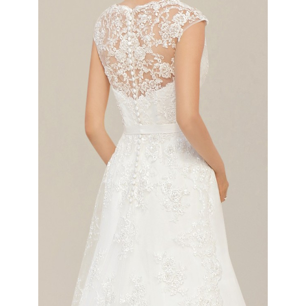 princess polly baby blue dress Cap Sleeve Wedding Dresses $253