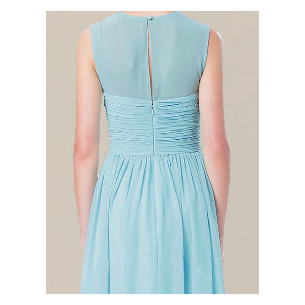 sachin and babi light blue dress Simple Bubble Sleeved Knee Length Casual Short Wedding Dress G7416 main image 1