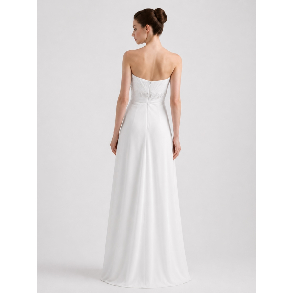 empire waist beach wedding dress Chiffon summer BC229N Color:SUMMER POPPY Women R&M Richards Puff Zip Back Dentistoflosangeles beaded lace bodice in