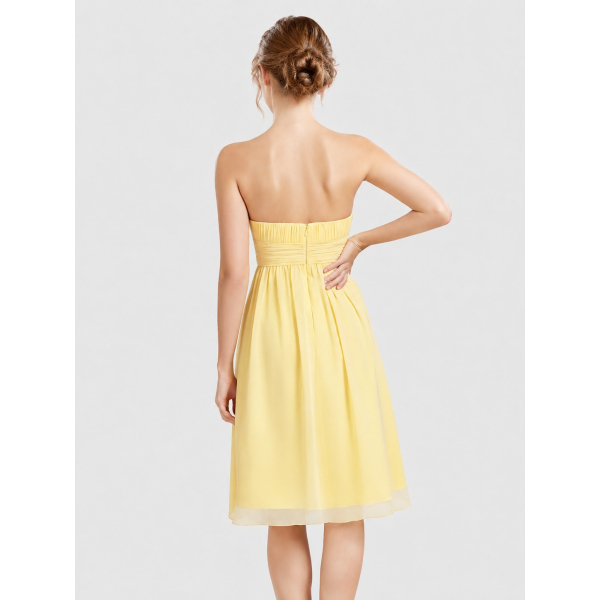 Strapless Short Beach bridesmaid Dress BR064A
