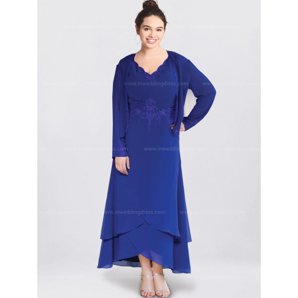 Chiffon Plus Size Mother of the Bride Dress