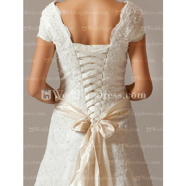 casual dresses for moms Zapakasa Women White Satin Short Corset Wedding Dress with Bow A Line  Backless Off the Shoulder Bridal Shower Dress main image 1