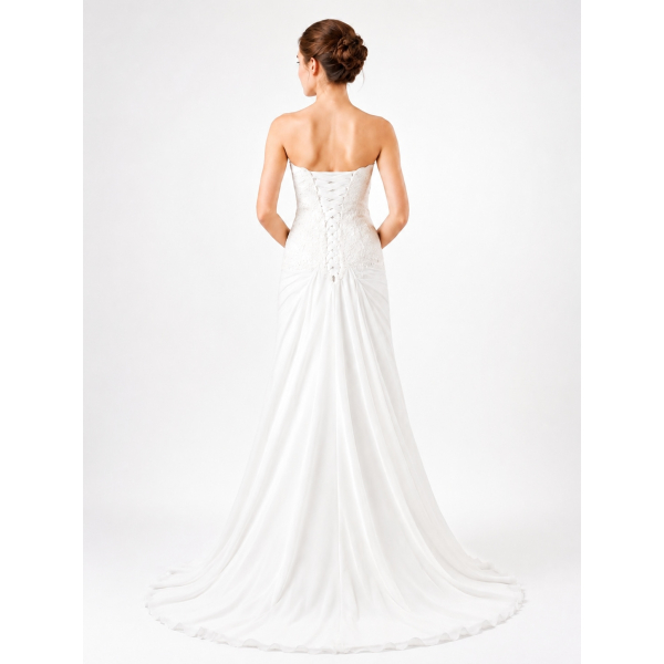 Strapless Wedding Dress with Corset Back CS42
