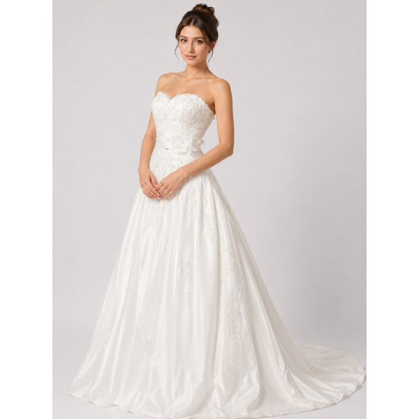 Drop Waist Corset Wedding Dress, 50% Off
