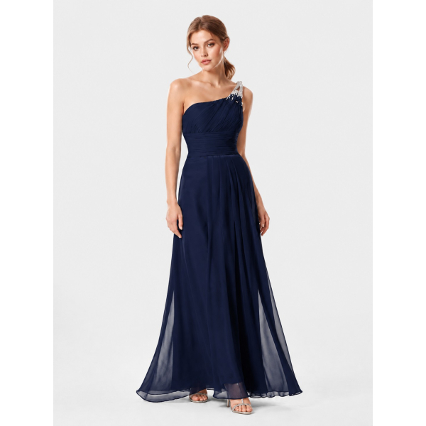 impressions bridesmaid dress Modest Chiffon One-Shoulder Formal gowns