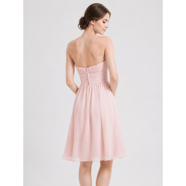 knee length blush bridesmaid dresses Casual Dress BR494 tea length bridesmaid dresses