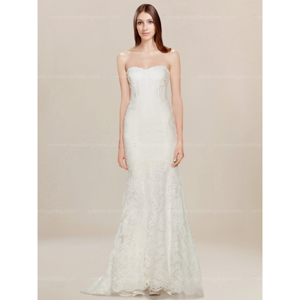 Simple Lace Wedding Dress $274