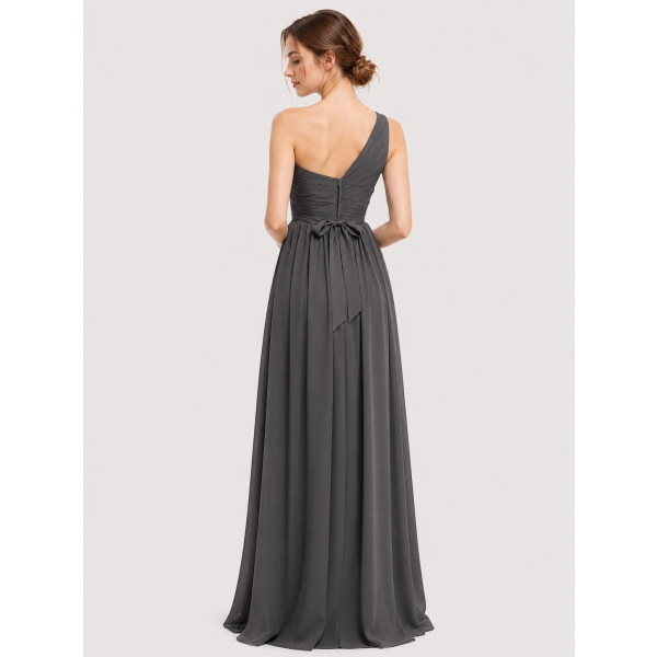 charcoal chiffon bridesmaid dresses Chiffon Long bridesmaid Dress $112