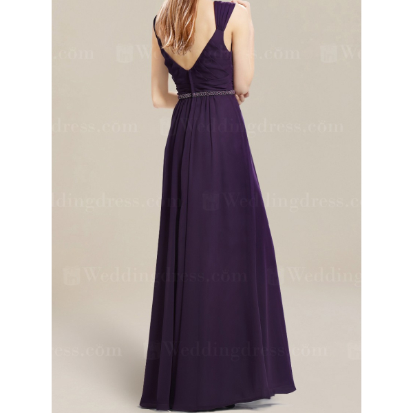 strapless open back dress Nasira Maxi Dress - Deep Purple main image 1
