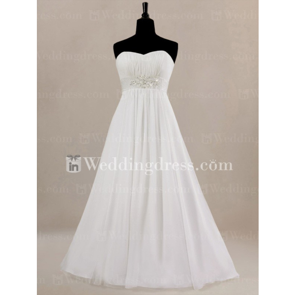 Flowy Chiffon A-Line Bridal Gown $244
