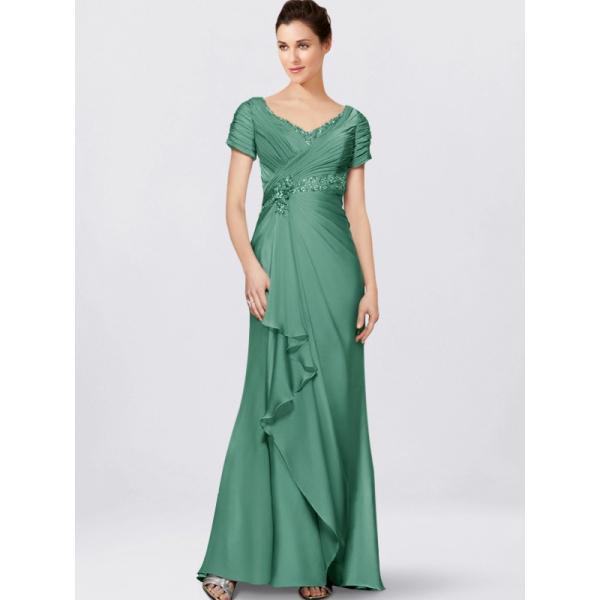 green mother of the bride dress