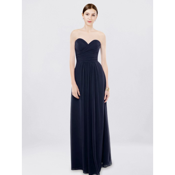 Navy Chiffon Bridesmaid Dress, under 100