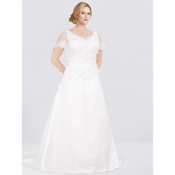 Plus Size Wedding Dress with Sleeves $283