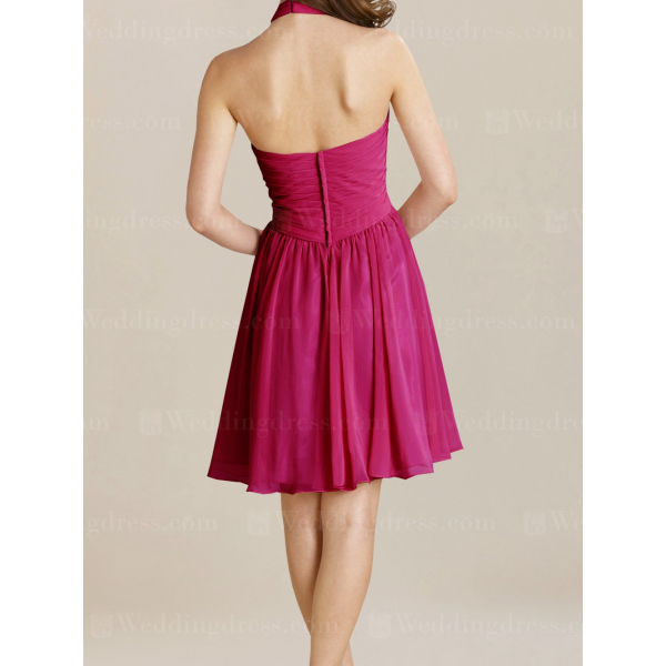Halter Short bridesmaid Dress $94