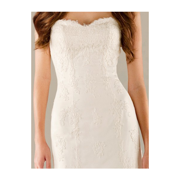 Simple Strapless Wedding Dress $284