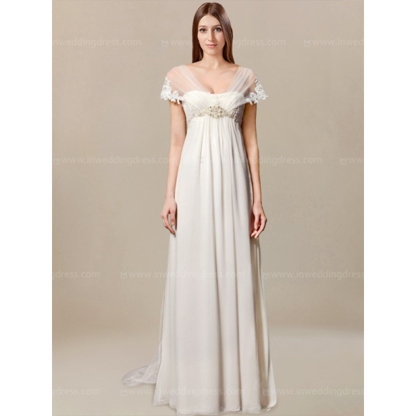 Empire Waist Beach Wedding Dress $238
