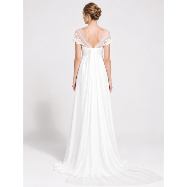 Empire Waist Beach Wedding Dress BC308