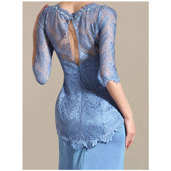 chinese dress ladies La Femme 32612 - Long Beaded Lace A-Line Dress